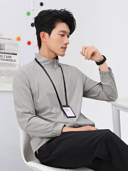 New stand-up collar sun protection jacket for men and women, breathable, quick-drying, lightweight, solid color outdoor sports jacket