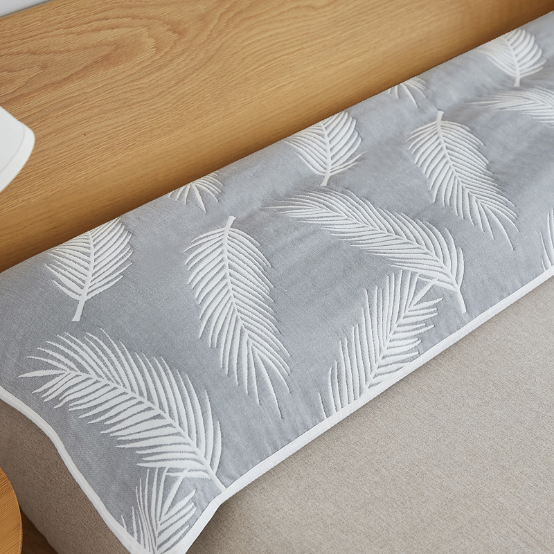BG54 double long pillow cover pure cotton pillow cover cotton pillow cushion thickened gauze 1.2 m 1.5 m 1.8 extended version one
