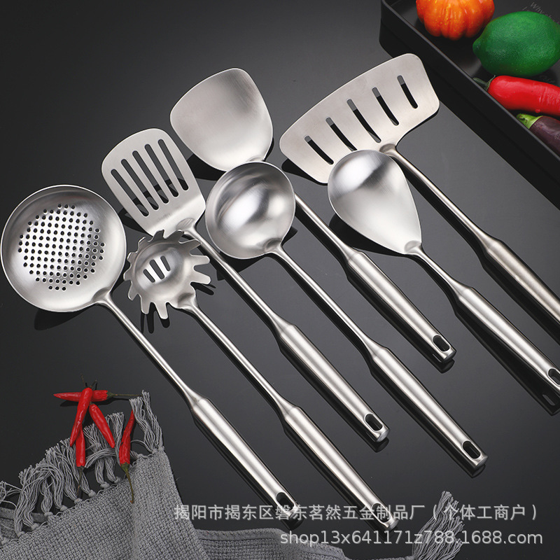 304不锈钢锅铲汤勺加厚手柄防烫铲子烹饪铲勺厨具套装家用厂家|undefined