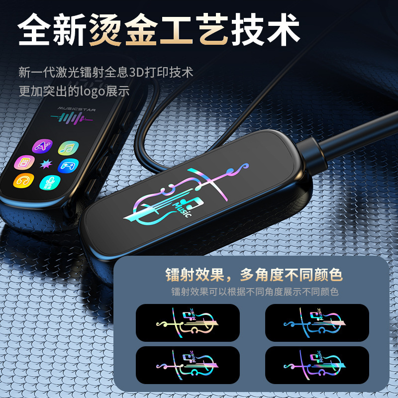 [大注文] プライベートモデルワイヤレス Bluetooth ヘッドセットカラースクリーンヘッドセット超長バッテリー寿命歌うイヤーバックカードユニバーサルモデル|undefined