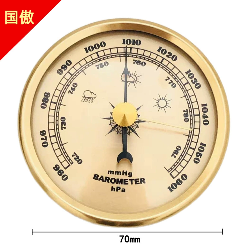 70 мм 90 мм золотой указатель манометр воздуха бытовой солнечный и дождливый манометр калибровка регулируемый манометр воздуха