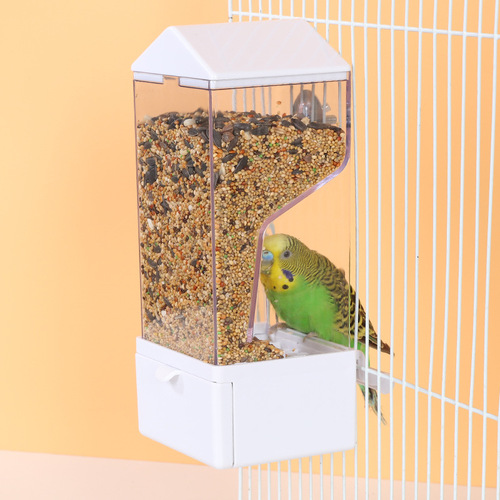 Bird Feeder Parrot Automatic Feeder New Bird Food Box Chaff Separation No Spill Integrated Spreading Dispenser