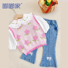 【女兒的春天】嘟嘟家女童馬甲春裝兒童馬甲春秋寶寶女寶女孩套裝