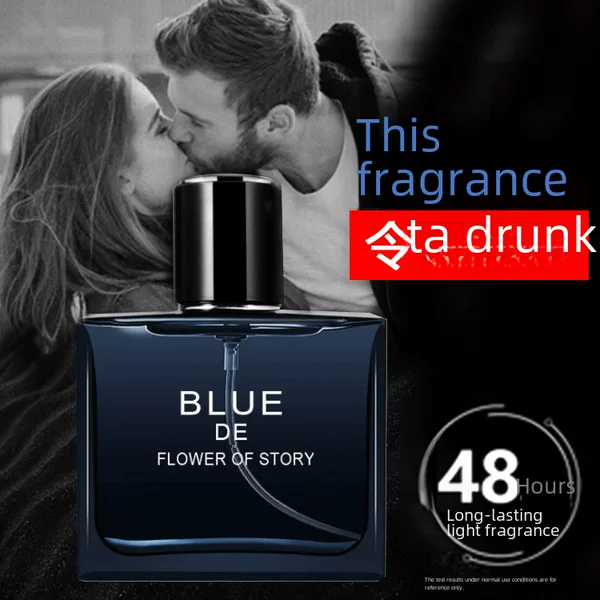 New Flower Story Cologne Blue Men's Perfume Marine Fragrance Elegant Long-Lasting Perfume 50ml Perfume Fragrance