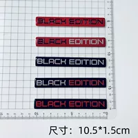 Black edition значок наклейки автомобиля черный самурай металлическая наклейка автомобиля полностью черный цвет наклейки на кузов автомобиля