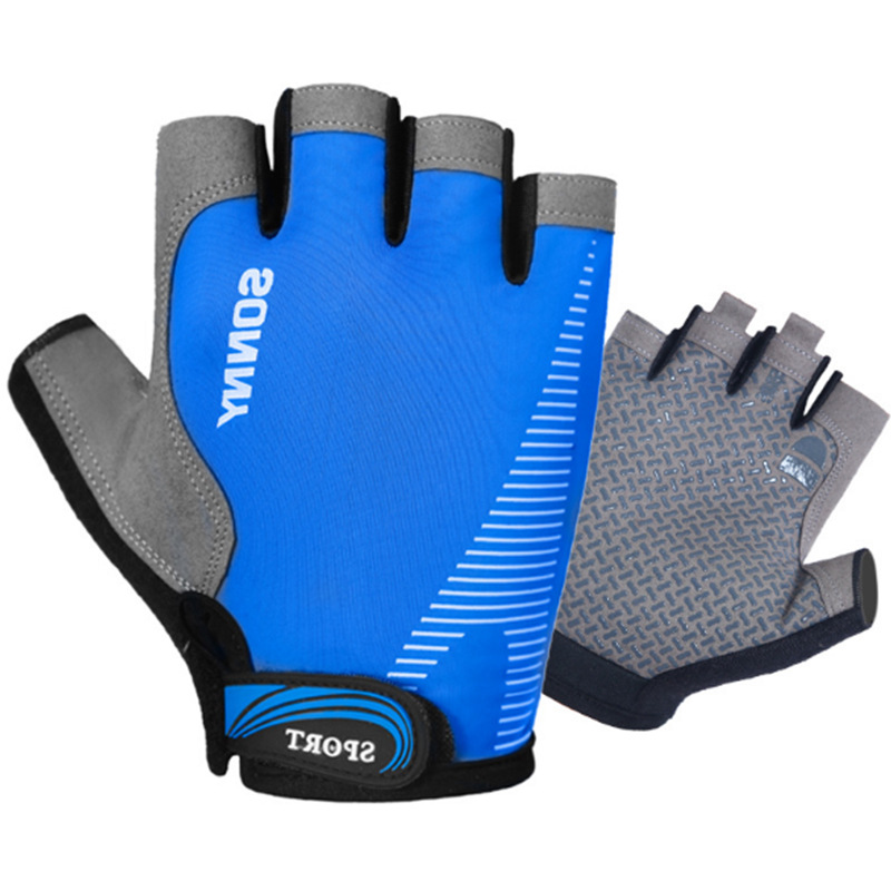 Guantes deportivos de seda de hielo hombres y mujeres al aire libre equitación entrenamiento fitness índice dedo pantalla táctil velcro medio dedo guantes de protección solar