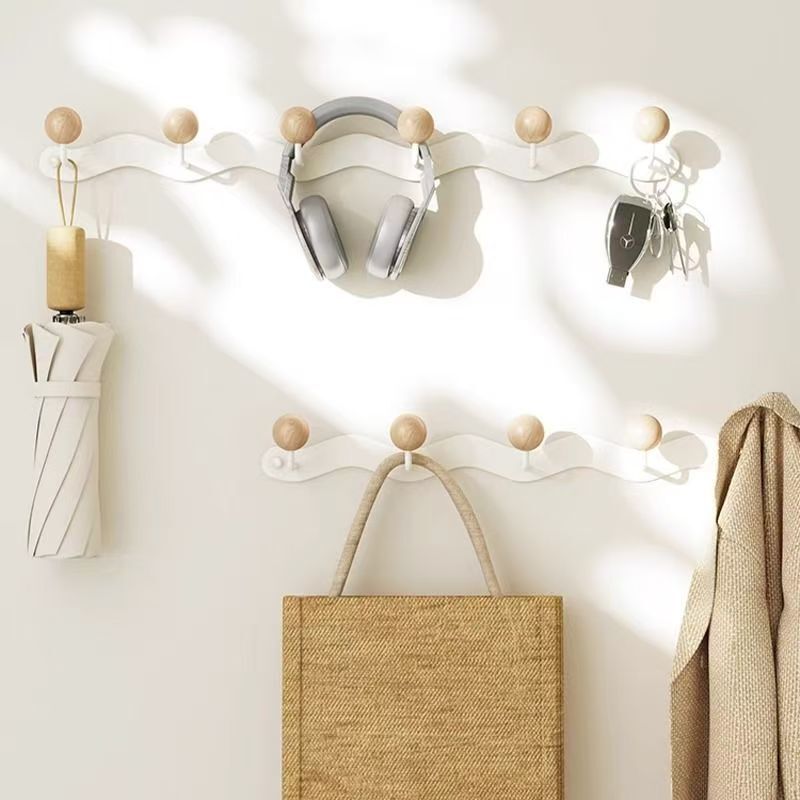 Wall-Mounted Clothes Rack, No-Drill Fitting Room Clothes Hook, Entryway Coat Hook, Behind-The-Door Hat and Item Organizer