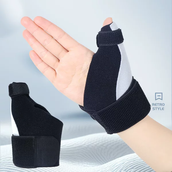 Cross-border new thumb aluminum plate sheath Velcro elastic strap double pressure fixed support tendon sheath to keep warm