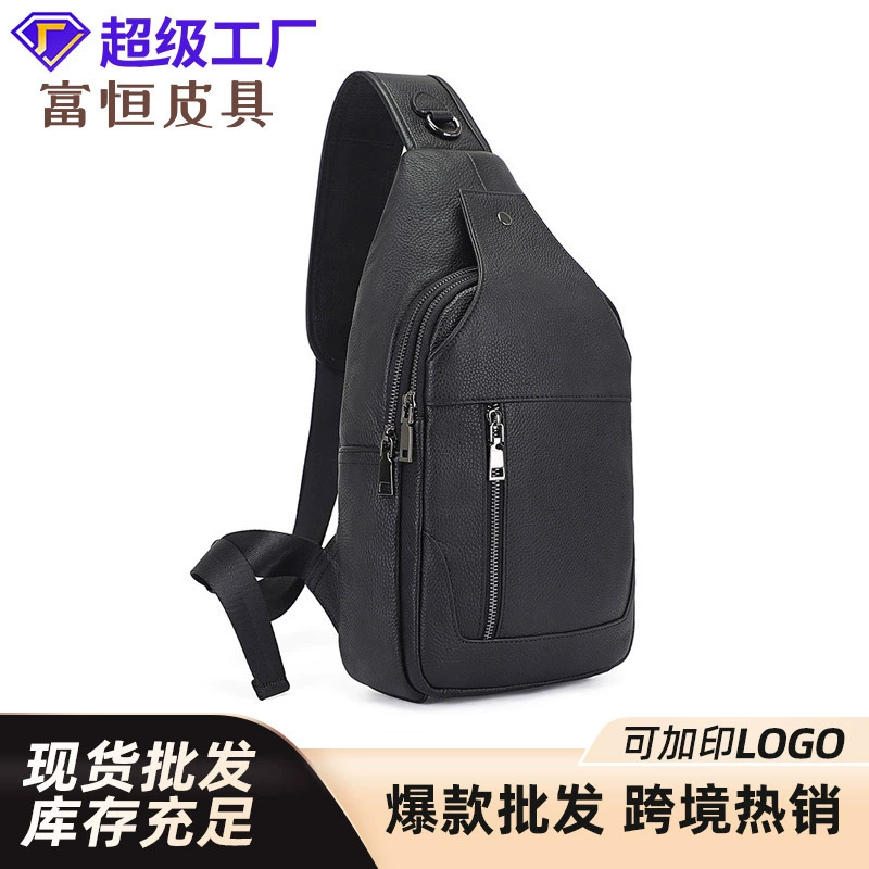 Тщательный выбор кожаных грудных сумок большой мужской слой коровьей кожи через плечо водонепроницаемая модная повседневная сумка на плечо Napa воловья кожа