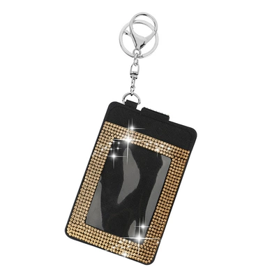 Multimediya və saxlama aksesuarları – Pu Card Case for Women - vertical-card-package-champagne-drill