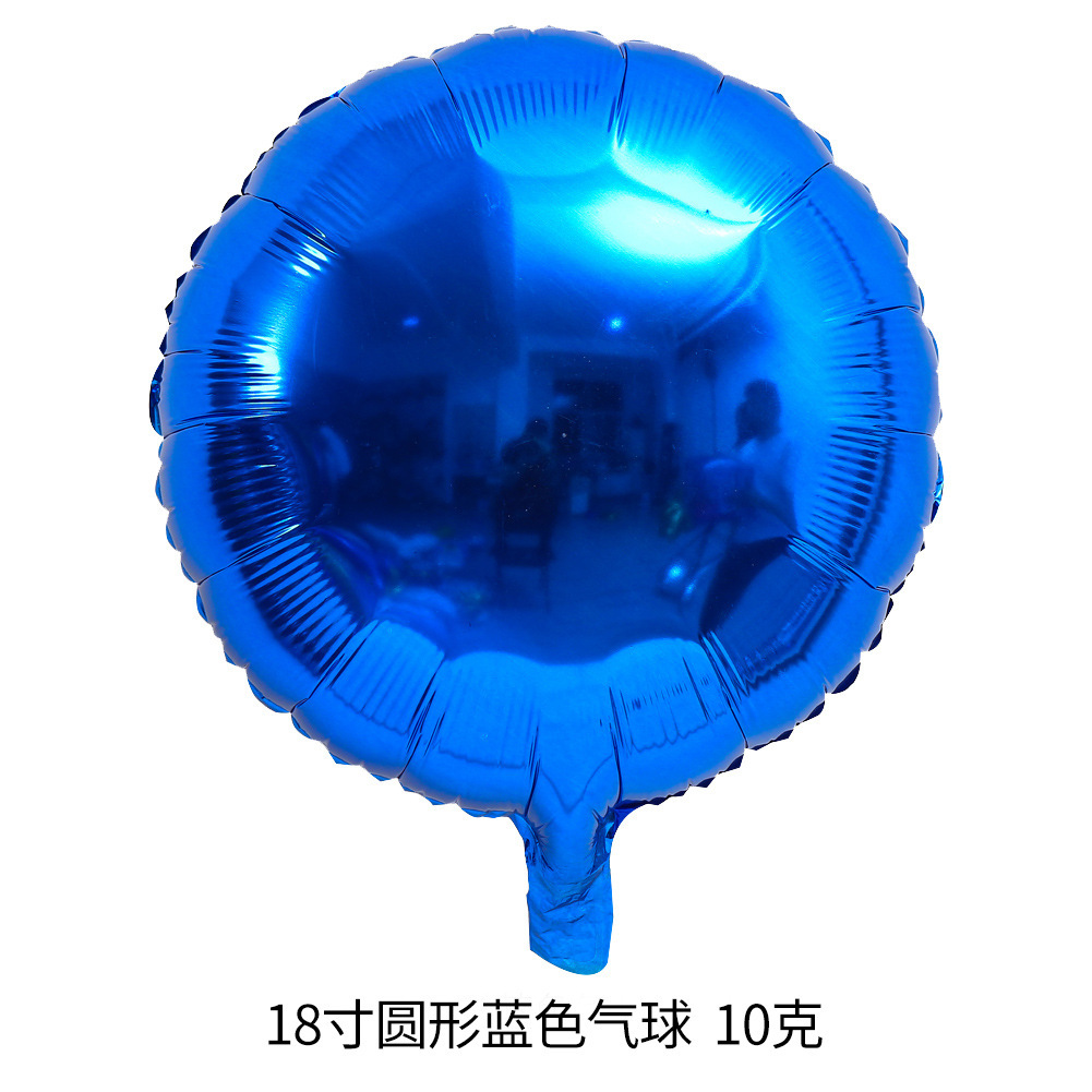 Globo azul circular de 18 pulgadas