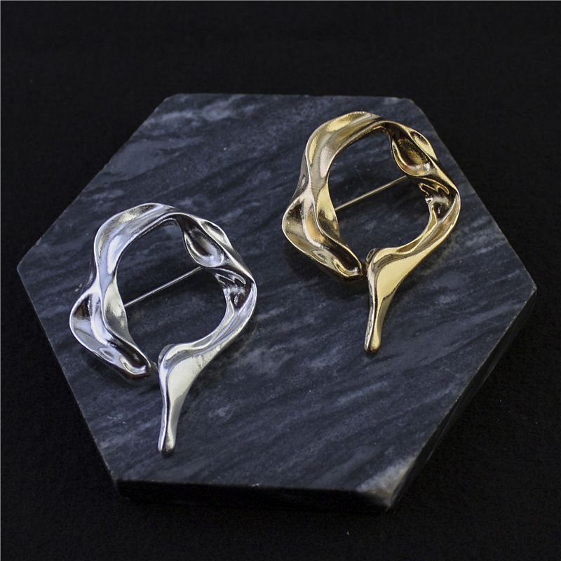 Cross-Border European and American Personalized Simple Irregular Line Brooch Exaggerated Fashion Pin Brooch Accessories