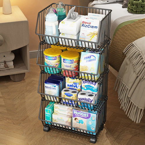 Vegetable basket storage rack floor-standing multi-layer vegetable and fruit toy household corner countertop storage rack kitchen storage rack