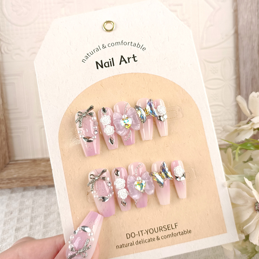 10 piezas de parche de uñas, parche de uñas de amor dulce Cool Kulomi, parche de uñas de uso manual