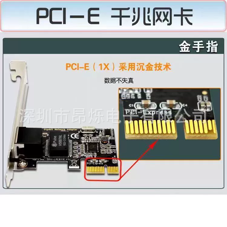 PCI-E проводной 1000M адаптивная сетевая карта совместима с настольным ПК PCIe гигабитная высокоскоростная передача домашняя