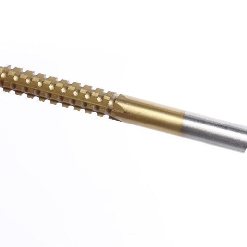 Cross-border 6PC saw drill set sawtooth drill high-speed steel round handle titanium-plated woodworking groove multi-function sawtooth twist drill