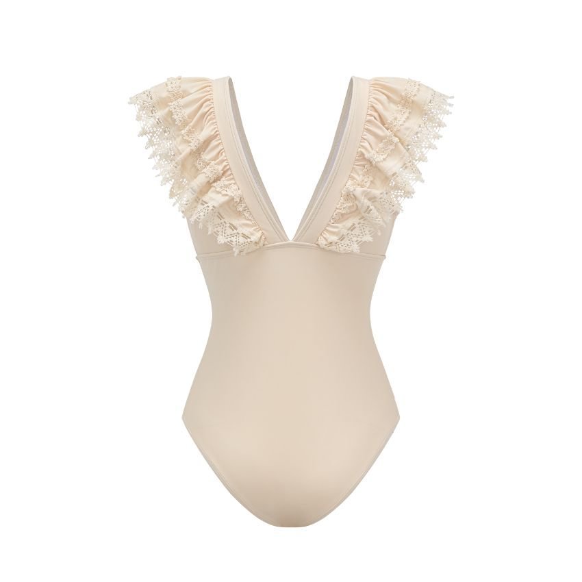 Roupa feminina > Maiô feminino slim fit de uma peça, cor sólida, com detalhes em renda, conjunto de maiô moderno e sexy, perfeito para praia e piscina._voghion.com