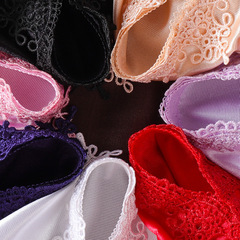 Factory direct sales women's underwear lace comfortable seamless sexy summer mid-waist breathable briefs wholesale