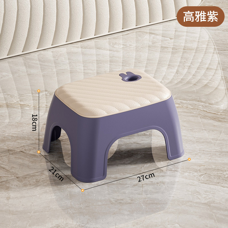 家用小凳子门口换鞋凳高级感加厚矮凳客厅茶几儿童塑料板凳可叠放|undefined