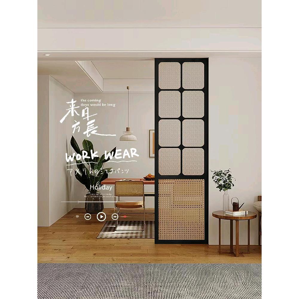 Retro Style Solid Wood Palace Grids Begonia Flower Glass Partition, Antique Style Entry Hall Living Room Rattan Washbasin Screen