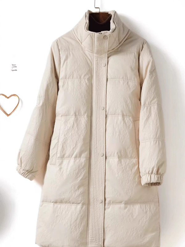 羽绒服秋冬新款加厚保暖长款立领休闲羽绒服批发|undefined