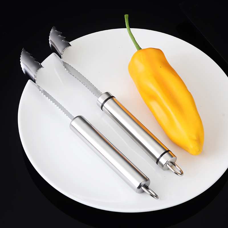家用厨房小工具不锈钢取芯去籽器辣椒挖籽工具土豆萝卜果蔬切片器