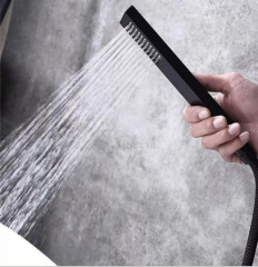 Copper shower head handheld bathtub shower head nozzle shower square small shower head round single spray gun gray stainless steel