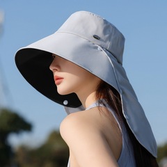 夏の日よけ帽子の子供の屋外紫外線防止の日よけ帽子は優雅に顔を隠します。