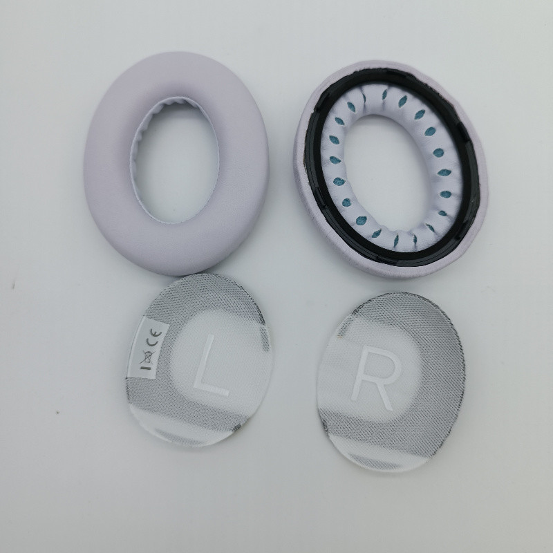 Una piel de oveja blanco orejeras con almohadilla de algodón (por favor ordene 2 para un conjunto)