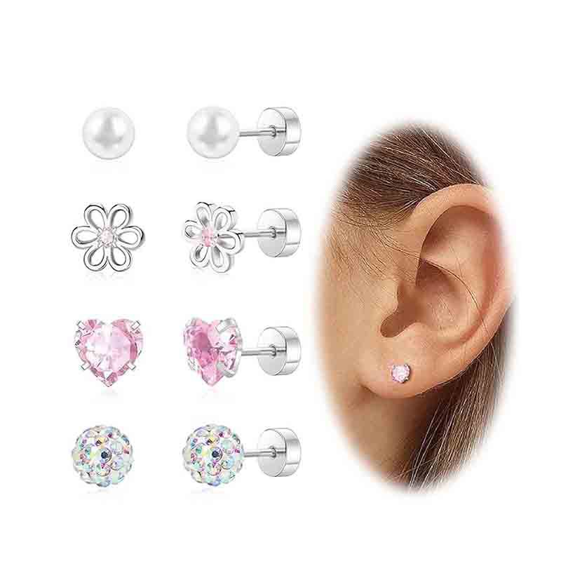 16G labret stud size and finish detail