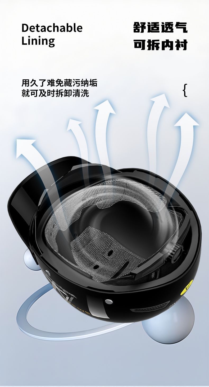 3C Certified Electric Vehicle Helmet National Standard for Men and Women, Summer Electric Scooter Motorcycle Half Helmet, Lightweight Riding Safety Helmet