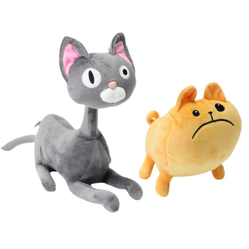 国境を越えたぬいぐるみ、ヌードル猫とパン犬、かわいい漫画の動物人形、人形ギフト|undefined