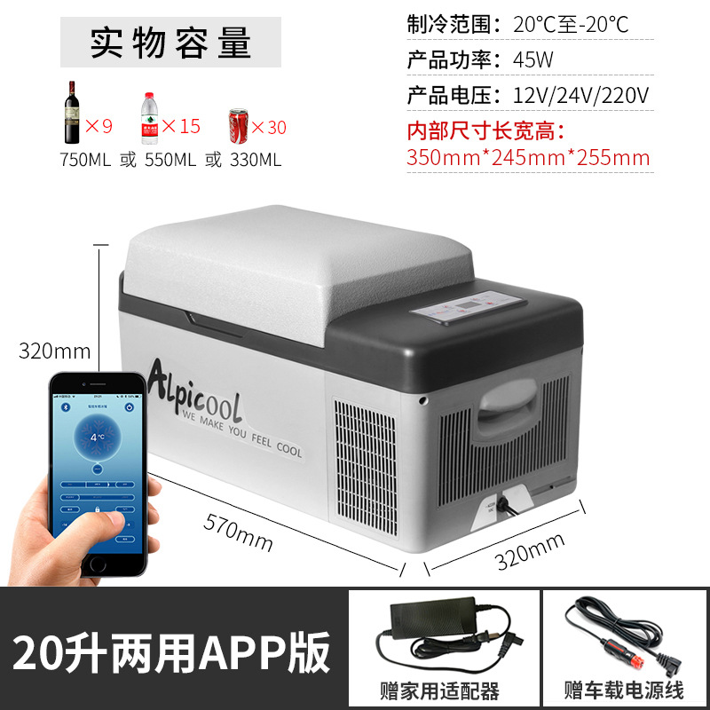 2023 nuevo coche pequeño camión tigre de hielo coche refrigerador compresor coche de doble uso 12v24v220v universal