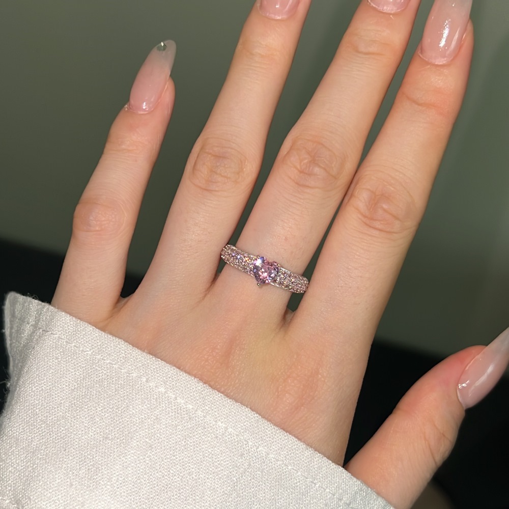 3g Weight Zircon Inlay Material Rings Classification 1 Piece Quantity Daily, Date Occasion 925 Sterling Silver Material Water Droplets, Heart Shape, Bow Knot Pattern Women's Gender Plating Design Elegant, Sweet Style 925 Sterling Silver Zircon Water Droplets Heart Shape Bow Knot Rings 925 Sterling Silver Rings 20