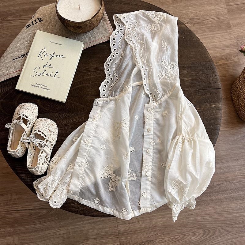 Forest-style girls' sun protection jacket, summer 2026 new style, thin ice silk, lightweight and stylish for baby girls.
