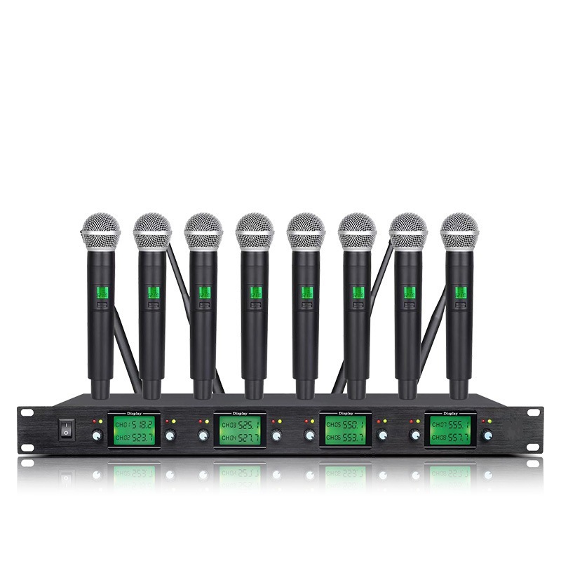 一拖六八手持会议领带夹头戴话筒舞台跨境话筒无线麦克风UHF840