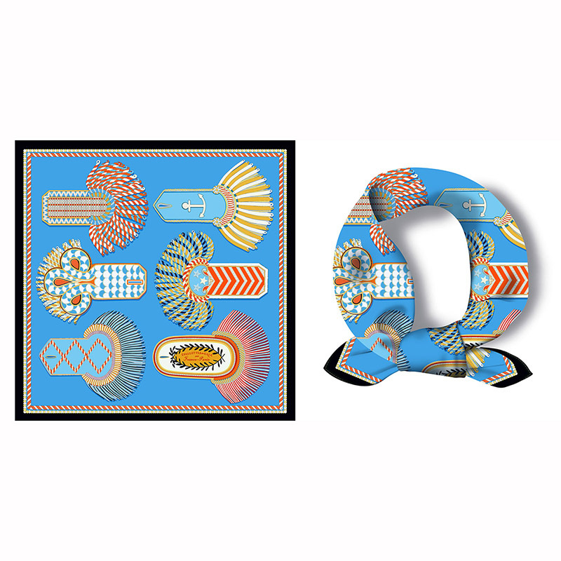 53cm bufandas mujeres moda verano Joker decorativo Cuello pequeño bufanda de pelo con bufanda delgada