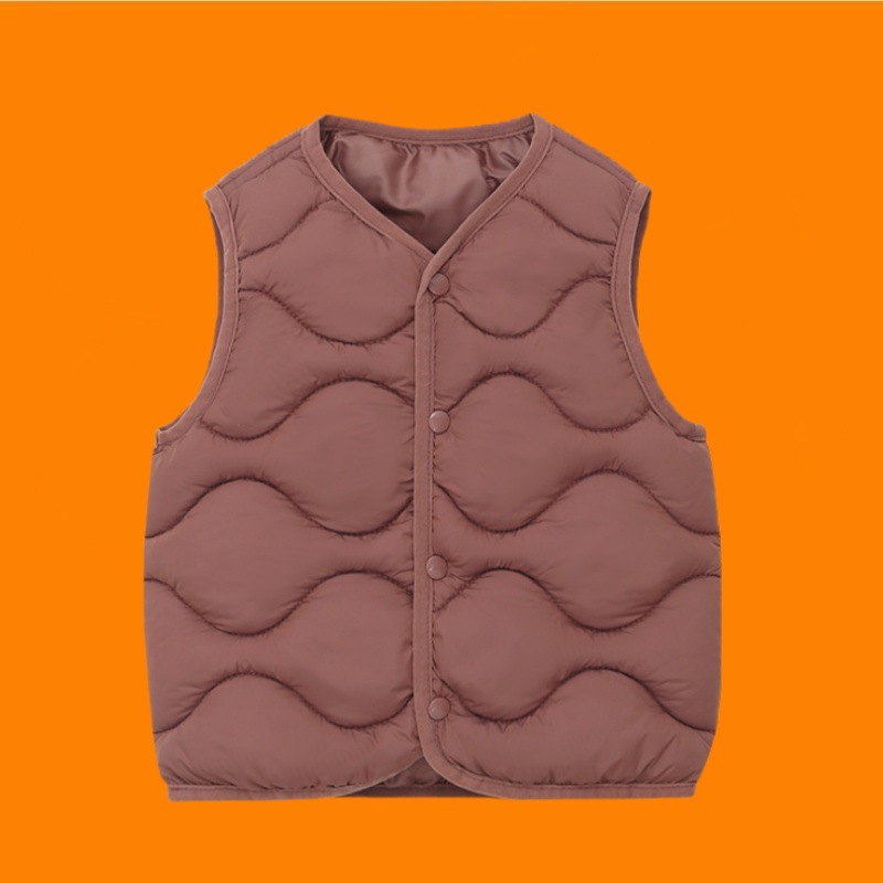 Otoño y invierno nuevo pato amarillo para niños chaleco de algodón chaleco de algodón caliente para niños pequeños, niños pequeños, niños pequeños, chaleco de algodón para niños pequeños