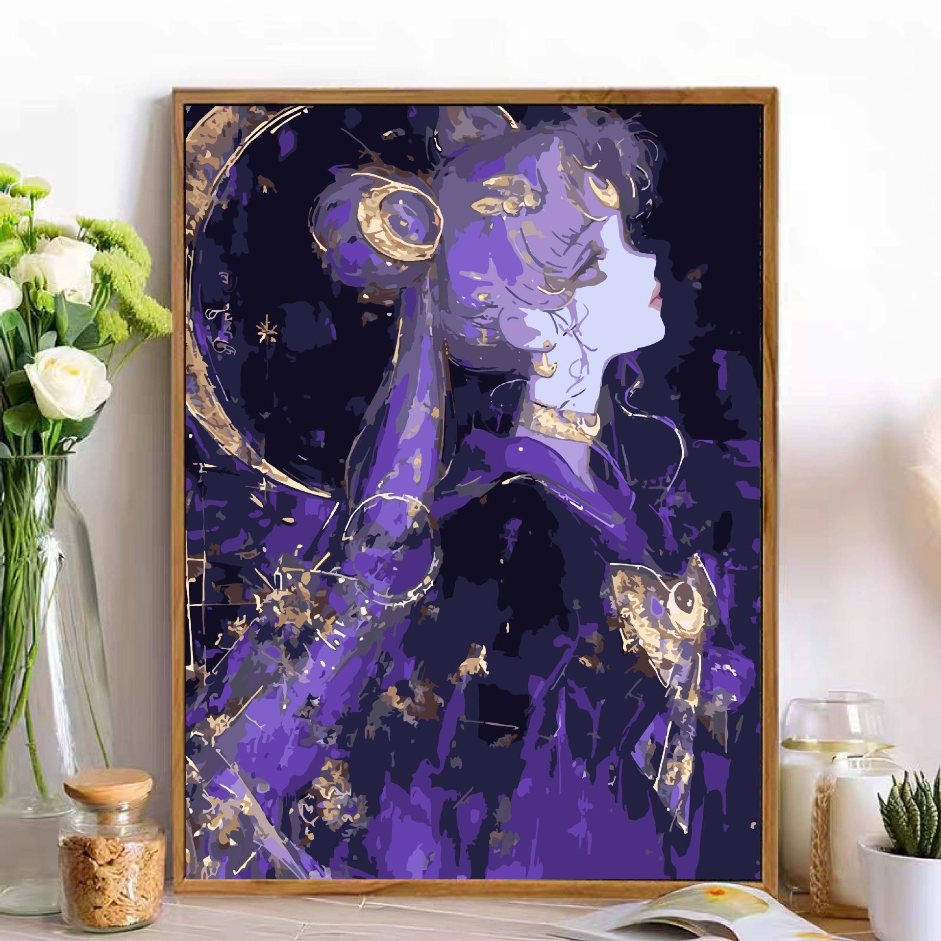 Sailor Moon pinturas digitales pinturas a óleo DIY pinturas a color pinturas acrílicas pintadas a mano pinturas decorativas animados