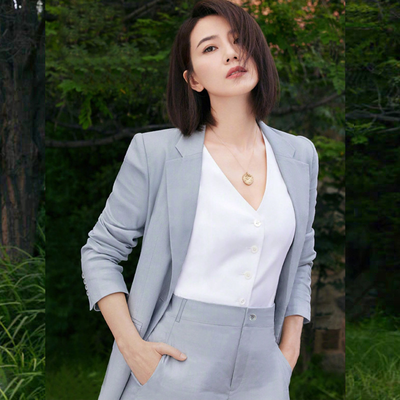 XZ108-Thin Suit Slim Waist Seven-point Sleeve Leggings Suit Suit Sunscreen Shirt Air-conditioning Shirt Jacket