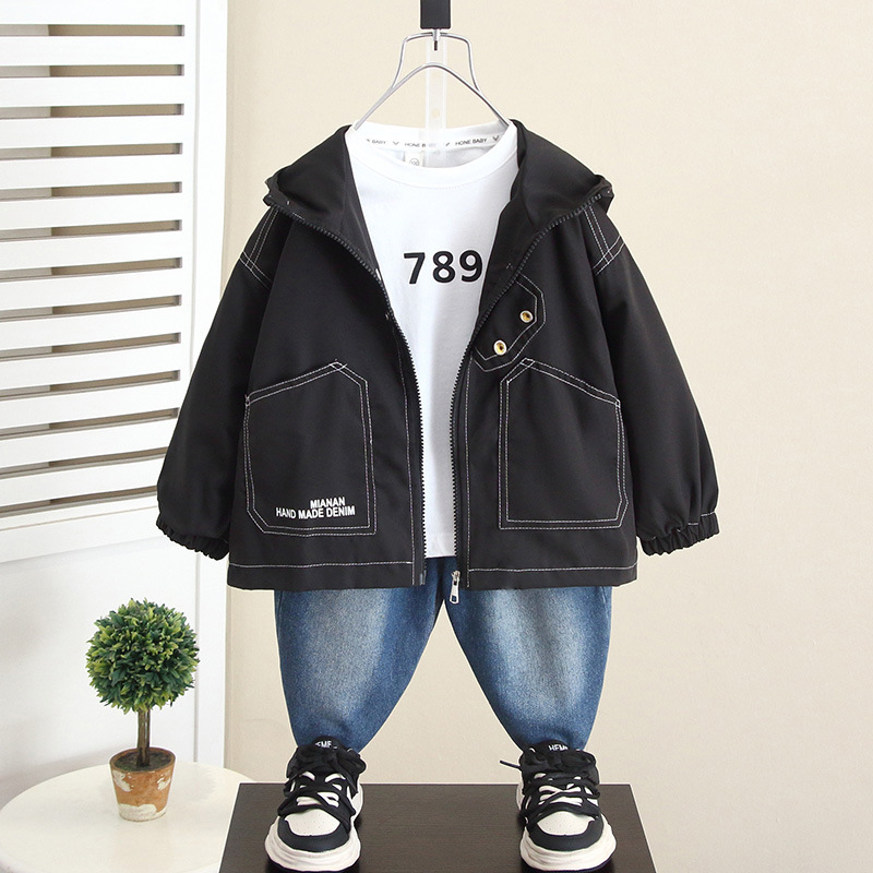 6067 ropa para niños chaquetas guapas chaquetas de primavera y otoño para niños 2024 nueva chaqueta de otoño para bebés marea