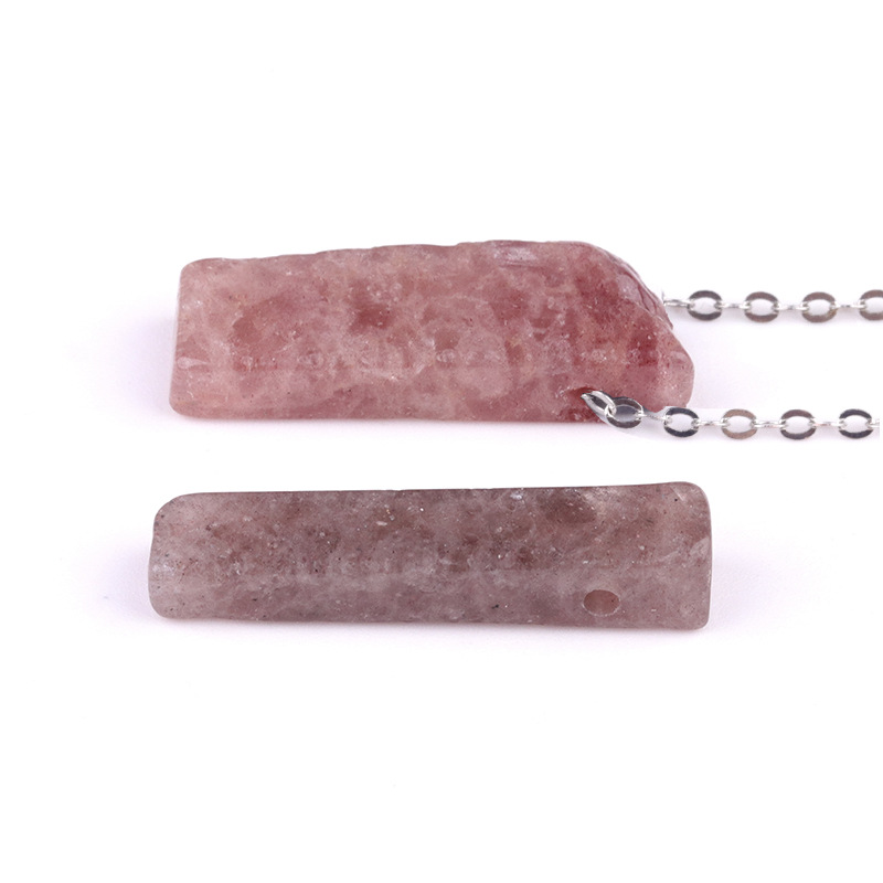 1213-natural cristal ágata irregular collar largo plano con forma colgante largo Amazon Live supply