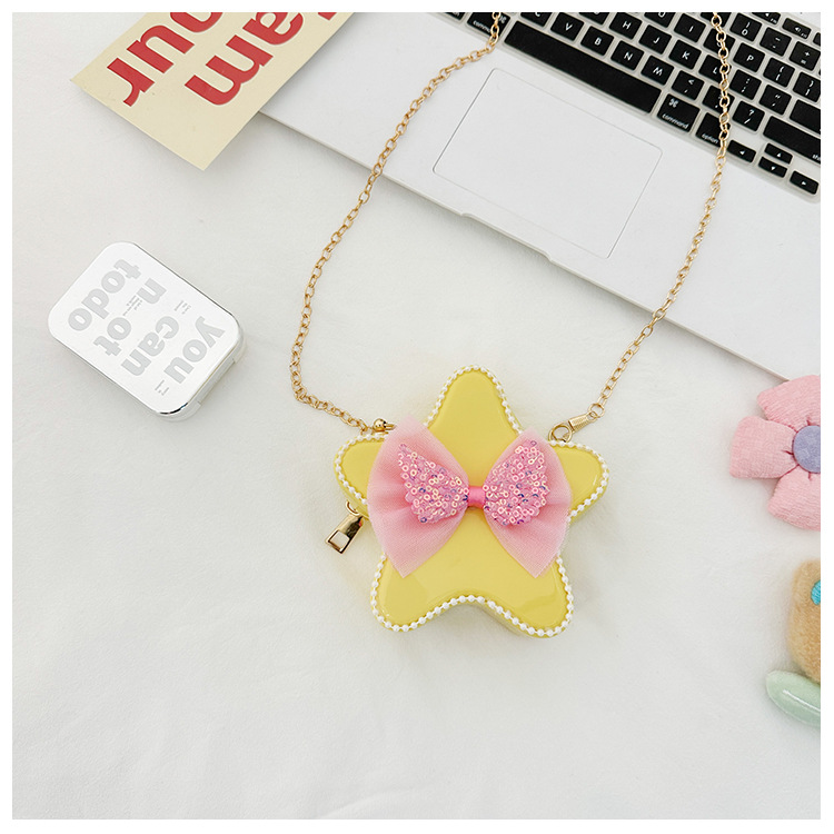 120g Weight Zipper Closure Type Single Shoulder Strap Strap Type Crossbody Bag Bags Type Casual, Holiday Occasion PVC Material Mermaid, Bow Knot Pattern All Seasons Season Kid'S Gender Cute Style Pentagram Shape Kid'S PVC Mermaid Bow Knot Cute Pentagram Zipper Crossbody Bag 29