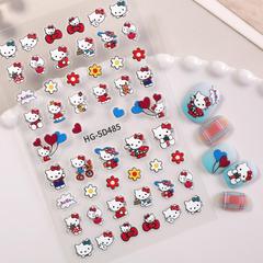可爱卡通KT猫美甲贴纸5D浮雕立体hellokitty猫指甲贴纸饰品 HG款