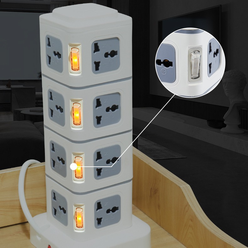 Conector multifuncional de torre de comercio exterior con placa de conexión de carga USB, conector multi-nacional disponible