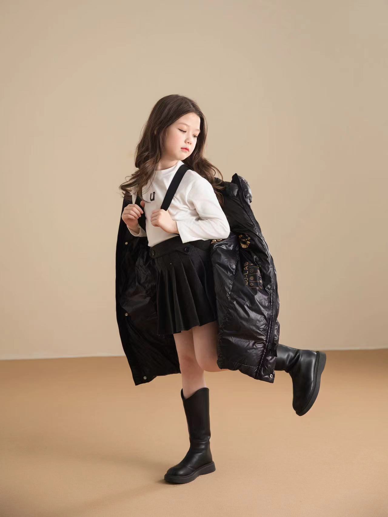 Black Gold 3.0 identische Gänsedaunenjacke für Kinder und Damen, wasserdicht, winddicht, verlängerte und dicke Daunenjacke_voghion.com