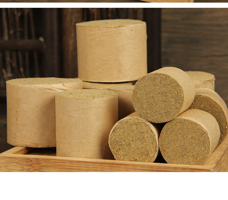 Moxa Sticks Ai Zhu 艾柱 Thick Moxibustion Cones for Home Warming Care 12 Per Sheet details