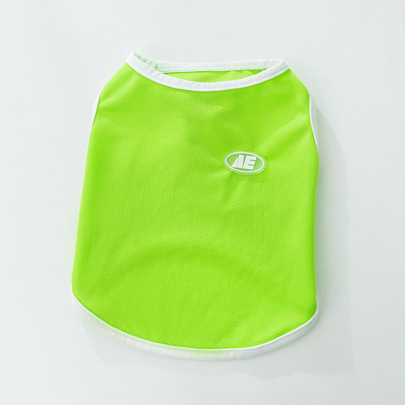 Bulldog perro mediano y pequeño perro mascota ropa de baloncesto de dos patas Perro verano francés cubo transpirable ojo de pájaro Chaleco de tela