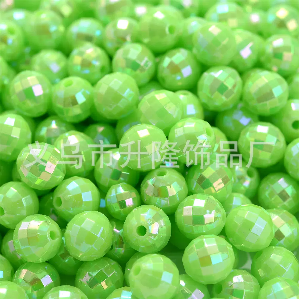 96切面AB彩地球珠8-16mm手工diy串珠芭比娃娃包包饰品亚克力散珠