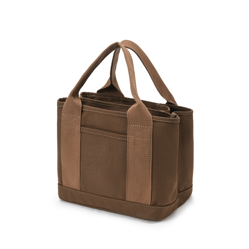 Nuevo bolso de las mujeres nuevo lienzo transfronterizo pequeño bolso cuadrado de gran capacidad de moda simple ligero multi-compartimiento de almacenamiento